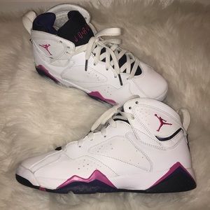 Girls Jordan Retro 7s Pink/Purple